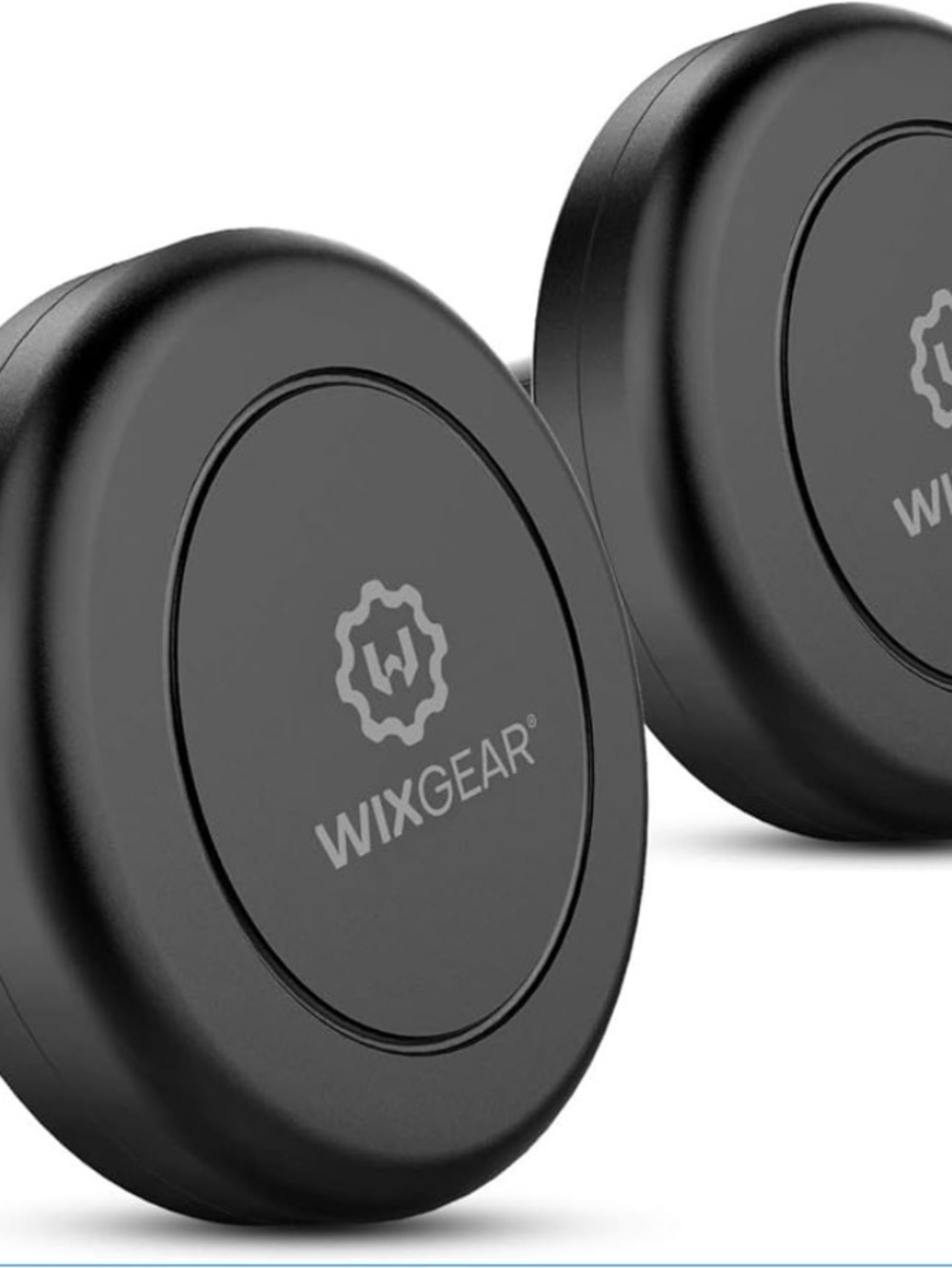 Wixgear Black Magnetic Phone Mount Clips - Set of 2